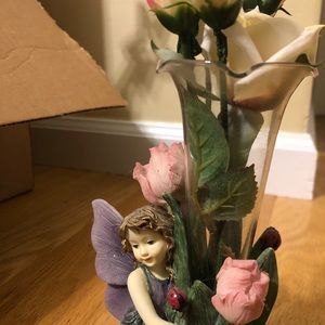 Glass fairy vase holder
